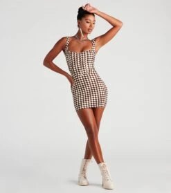 Windsor. Play The Game Checker Mini Dress -Specialtycookwareus 05102 4877 3