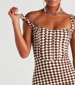 Windsor. Play The Game Checker Mini Dress -Specialtycookwareus 05102 4877 4