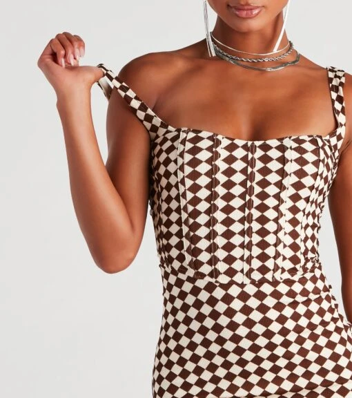Windsor. Play The Game Checker Mini Dress -Specialtycookwareus 05102 4877 4