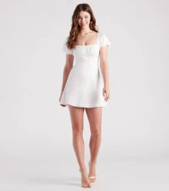 Windsor. Bae Breeze Linen A-Line Short Dress -Specialtycookwareus 05102 4878 3 45e75c84 4c8d 4886 90d4 dc26a0c39f3e