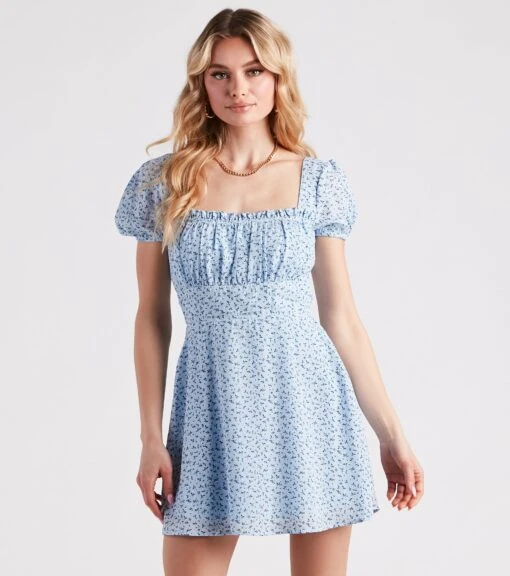 Windsor. Such A Charmer Ditsy Floral Skater Dress -Specialtycookwareus 05102 4885 1
