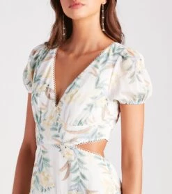 Windsor. Island Oasis Tropical Cutout Skater Dress -Specialtycookwareus 05102 4890 4
