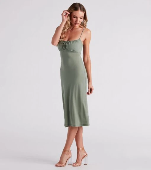 Windsor. Pretty Deets Crepe Lace-Up Midi Dress -Specialtycookwareus 05102 4891 3