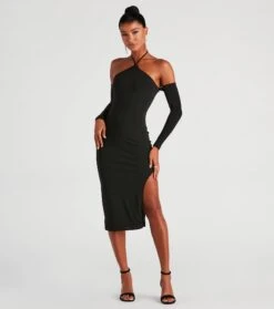 Windsor. Alluring Trendsetter Halter Midi Dress -Specialtycookwareus 05102 4904 1