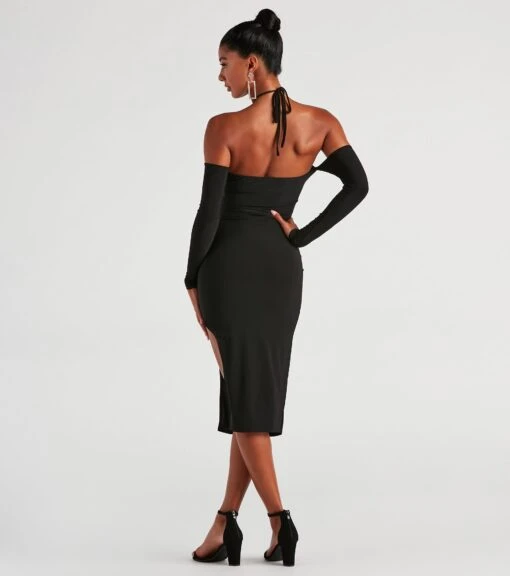Windsor. Alluring Trendsetter Halter Midi Dress -Specialtycookwareus 05102 4904 2