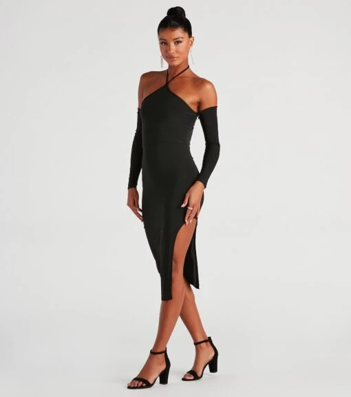 Windsor. Alluring Trendsetter Halter Midi Dress -Specialtycookwareus 05102 4904 3