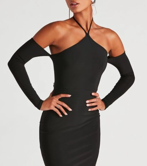 Windsor. Alluring Trendsetter Halter Midi Dress -Specialtycookwareus 05102 4904 4