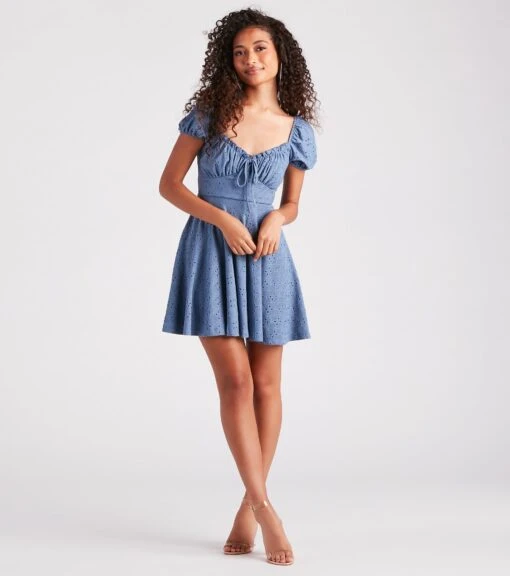 Windsor. Sweet As Me Eyelet Lace Skater Dress -Specialtycookwareus 05102 4937 3
