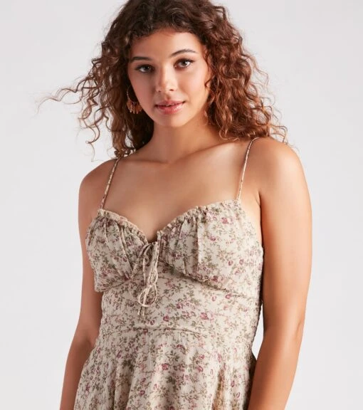 Windsor. Romantic Roots Floral Chiffon Short Dress -Specialtycookwareus 05102 4939 4