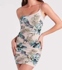 Windsor. The Palms Tropical One-Shoulder Dress -Specialtycookwareus 05102 4956 4