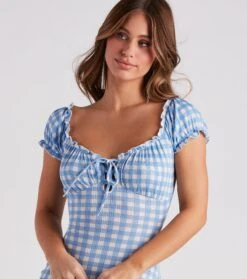 Windsor. Picnic Time Gingham Mini Dress -Specialtycookwareus 05102 5010 4