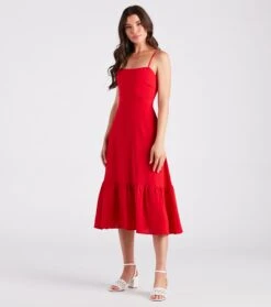 Windsor. Endless Sunshine Linen Tie-Back Midi Dress -Specialtycookwareus 05102 5012 3
