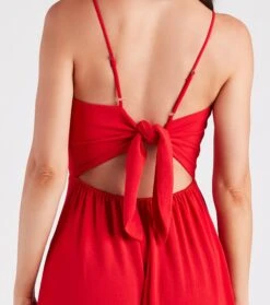 Windsor. Endless Sunshine Linen Tie-Back Midi Dress -Specialtycookwareus 05102 5012 4