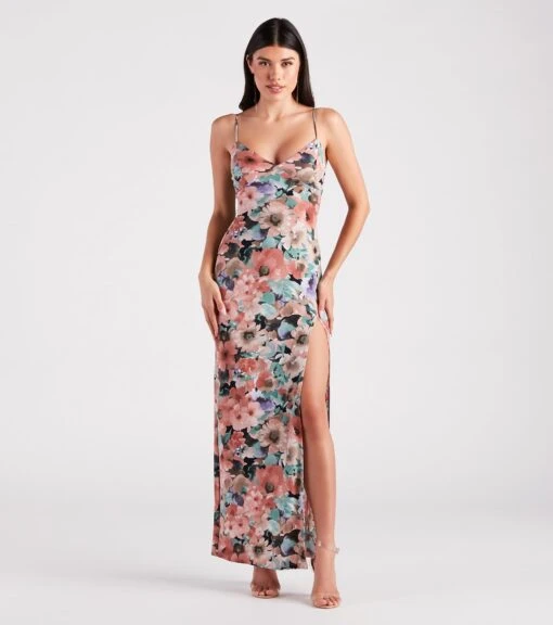 Windsor. Paint Me In Floral V-Neck Maxi Dress -Specialtycookwareus 05102 5018 1 a8229a1e 1dd6 48d5 abf3 4785e10a4f12