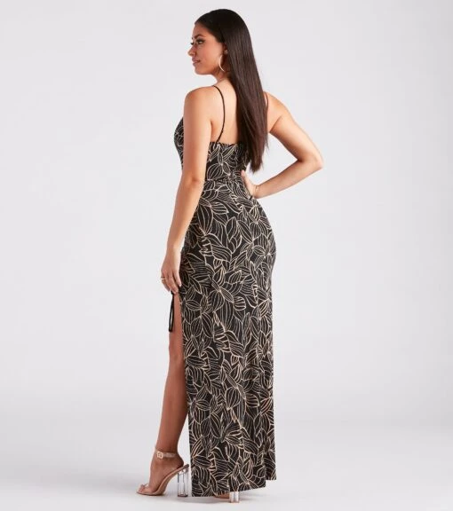 Windsor. Dinner With A View Tropical Slit Maxi Dress -Specialtycookwareus 05102 5031 2