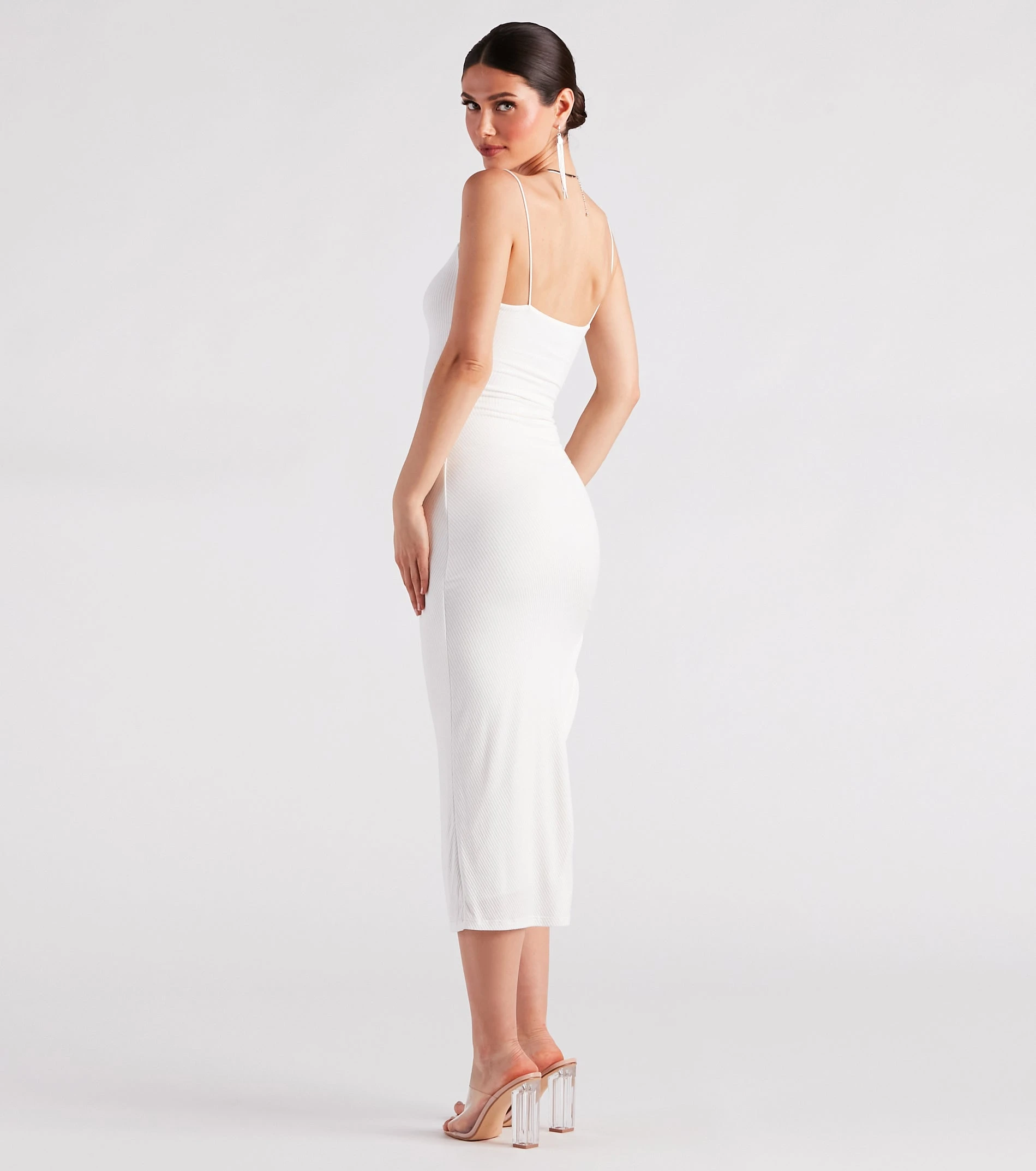 Favorite Pick Ruched Slit Midi Dress Windsor. Favorite Pick Ruched Slit Midi Dress -Specialtycookwareus 05102 5034 2