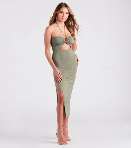 Windsor. Paradise Lost Halter Cutout Midi Dress -Specialtycookwareus 05102 5068 3 88d6901e b549 4171 9fd9 831495a5a0ee