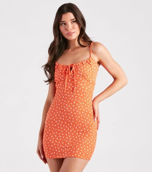Windsor. Summer Mood Ditsy Floral Mini Dress -Specialtycookwareus 05102 5114 1