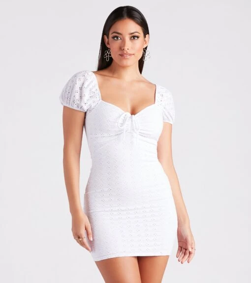 Windsor. Dressing For Sunshine Eyelet Lace Mini Dress -Specialtycookwareus 05102 5118 1