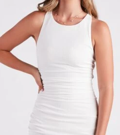 Windsor. Chic Refresh Ruched Bodycon Mini Dress -Specialtycookwareus 05102 5143 4