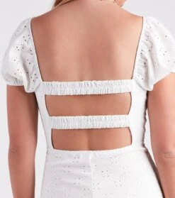 Windsor. Dear Summer Eyelet Lace Open Back Dress -Specialtycookwareus 05102 5174 4