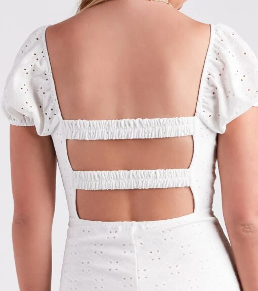 Windsor. Dear Summer Eyelet Lace Open Back Dress -Specialtycookwareus 05102 5174 4