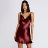 Windsor. Cowl Neck Satin Mini Dress -Specialtycookwareus 05103 0185 1