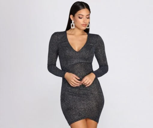 Windsor. That Glam Life Glitter Wrap Dress -Specialtycookwareus 05103 0384 1