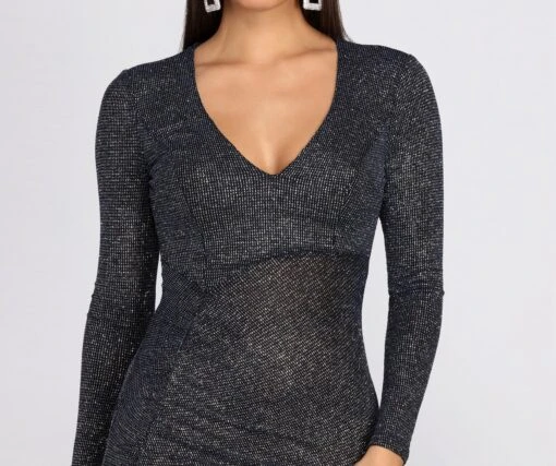 Windsor. That Glam Life Glitter Wrap Dress -Specialtycookwareus 05103 0384 3