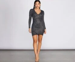 Windsor. That Glam Life Glitter Wrap Dress -Specialtycookwareus 05103 0384 4