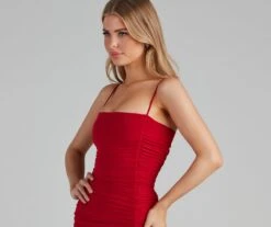Windsor. Level Up Ruched Mini Dress -Specialtycookwareus 05103 1127 4