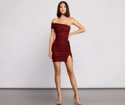 Windsor. First Impression One-Shoulder Glitter Mini Dress -Specialtycookwareus 05103 3646 4