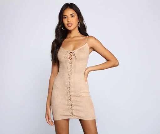 Windsor. Major Headturner Faux Suede Mini Dress -Specialtycookwareus 05103 3896 1 952d553d 3b71 42a5 9537 0fa82e2ef3a5