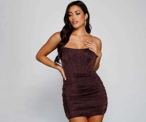 Windsor. Gorgeous Shimmer Corset Mini Dress -Specialtycookwareus 05103 3915 1