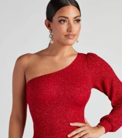 Windsor. Evening Of Sparkle Balloon Sleeve Ruche Mini Dress -Specialtycookwareus 05103 4152 4