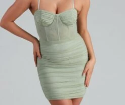 Windsor. Mesh It Up Sweetheart Corset Mini Dress -Specialtycookwareus 05103 4264 3