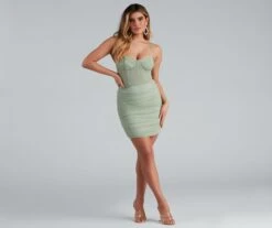 Windsor. Mesh It Up Sweetheart Corset Mini Dress -Specialtycookwareus 05103 4264 4