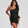 Windsor. Evening Of Sparkle Balloon Sleeve Ruche Mini Dress -Specialtycookwareus 05103 4430 1