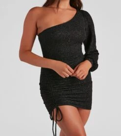 Windsor. Evening Of Sparkle Balloon Sleeve Ruche Mini Dress -Specialtycookwareus 05103 4430 4
