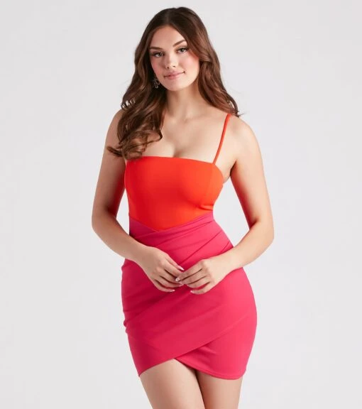 Windsor. Spring Break Mood Color Block Mini Dress -Specialtycookwareus 05103 4779 1