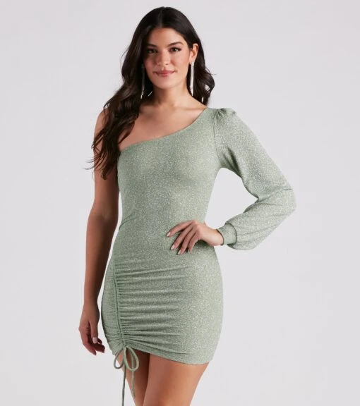 Windsor. Evening Of Sparkle Balloon Sleeve Ruche Mini Dress -Specialtycookwareus 05103 4899 1 1ce3d2ba af34 4c03 b06a 1331677524a3