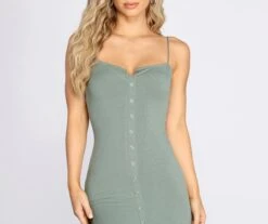 Windsor. Button Up Ribbed Mini Dress -Specialtycookwareus 06002 0402 4 d9536ac8 1a99 44ec 9a5d 0893e860b5a1