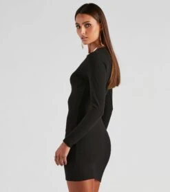 Windsor. Basic Must-Have Ribbed Knit Mini Dress -Specialtycookwareus 06002 1407 2