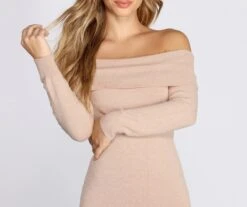 Windsor. Off Shoulder Sweater Dress -Specialtycookwareus 06005 0068 2