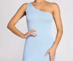 Windsor. One Shoulder Asymmetrical Ribbed Maxi Dress -Specialtycookwareus 06005 0341 4 1