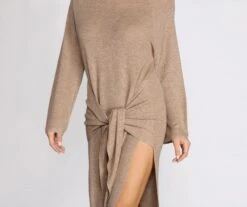 Windsor. Knit Mini Tie-Waist Sweater Dress -Specialtycookwareus 06005 0588 4