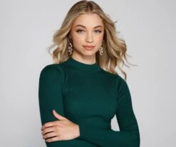 Windsor. Basic Ribbed Knit High Slit Midi Dress -Specialtycookwareus 06005 1172 4