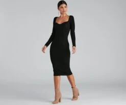 Windsor. Sweetest Frame Long Sleeve Midi Dress -Specialtycookwareus 06005 1179 4