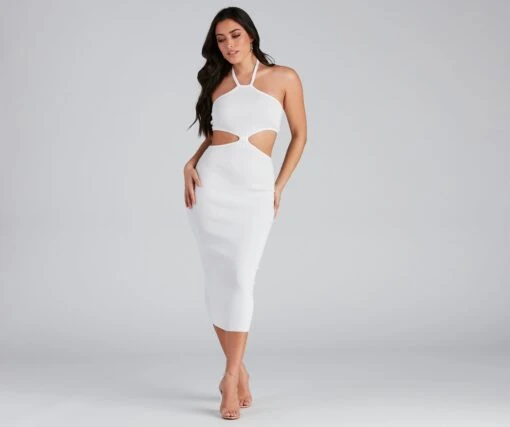 Windsor. Tropic Like It's Hot Halter Midi Dress -Specialtycookwareus 06005 1306 1