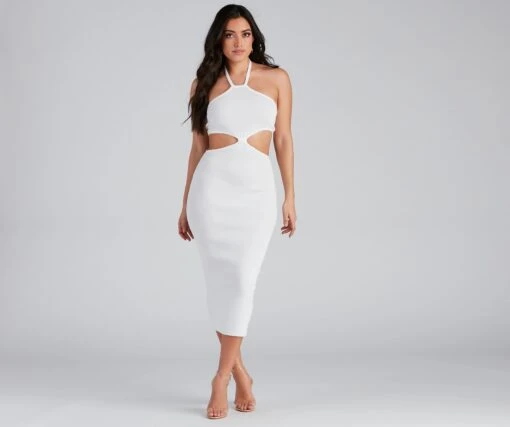 Windsor. Tropic Like It's Hot Halter Midi Dress -Specialtycookwareus 06005 1306 3